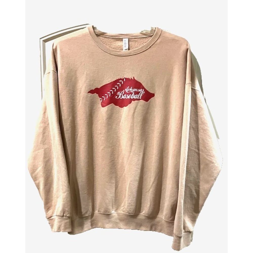University‎ Of Arkansas Razorbacks Sweatshirt Baseball Size XL